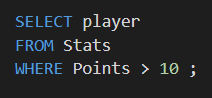 SQL WHERE statement